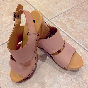 Korks Kork-Ease Annaleigh Wood Clogs platform Sandals Size 6